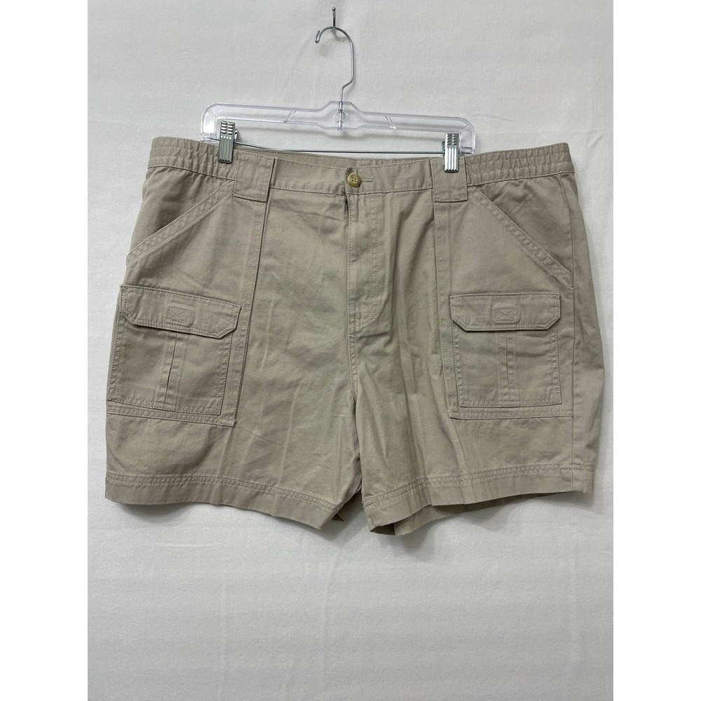 New Outdoor Life Cargo Hiker Shorts size 42 Tan Explorer Cotton Twill Outdoor